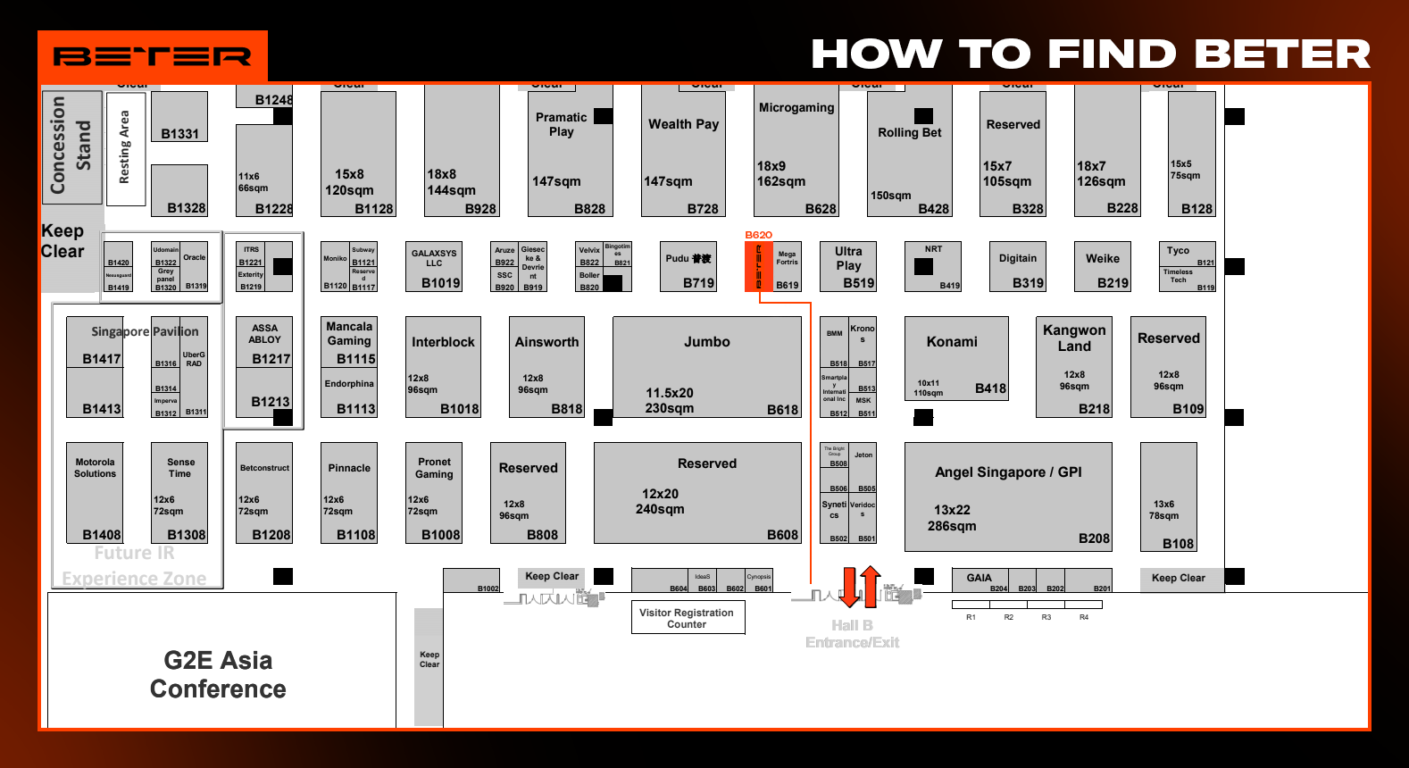 How to find us at G2E Asia