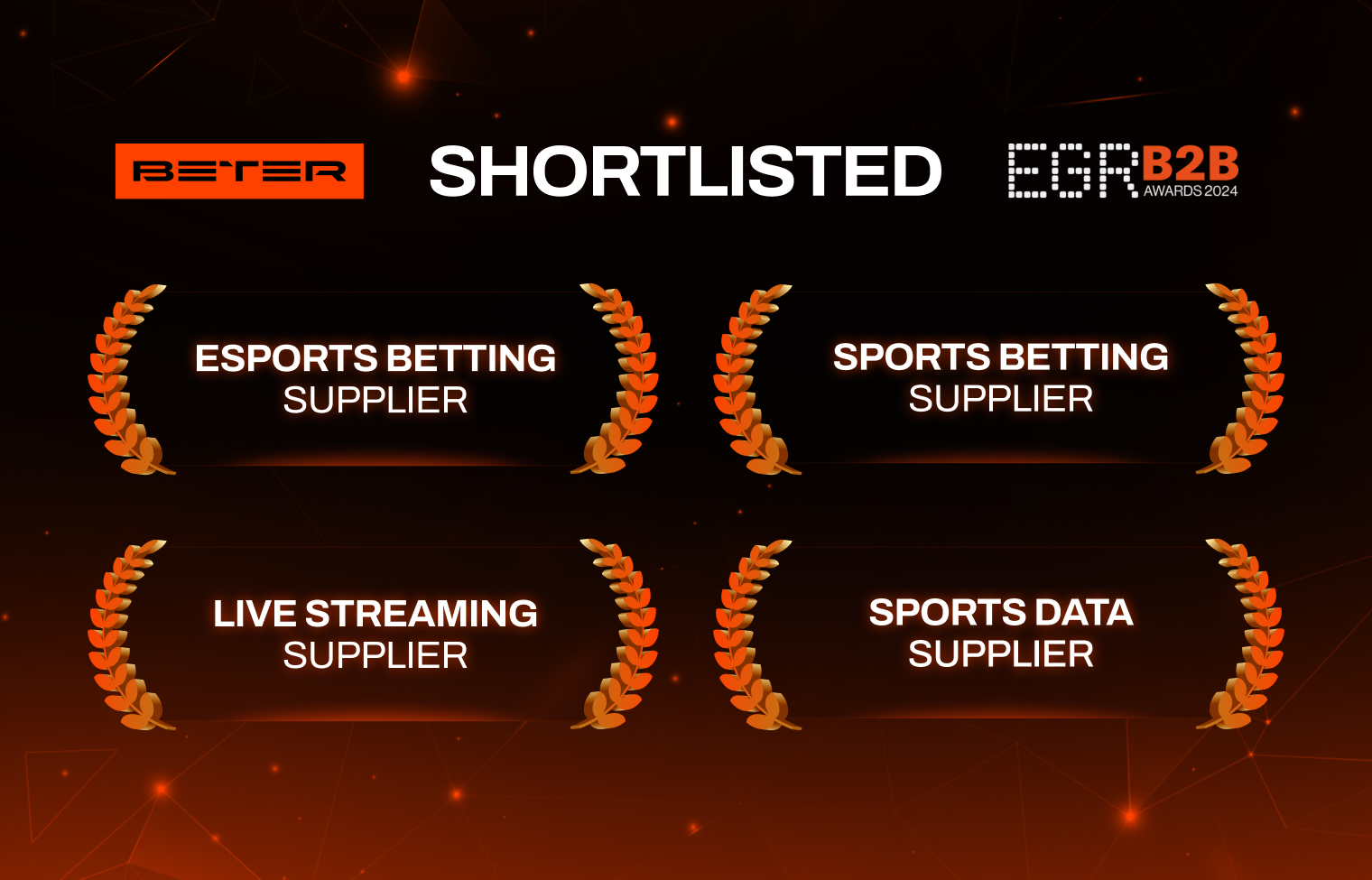 BETER is shortlisted in 4 categories at EGR B2B Awards 2024