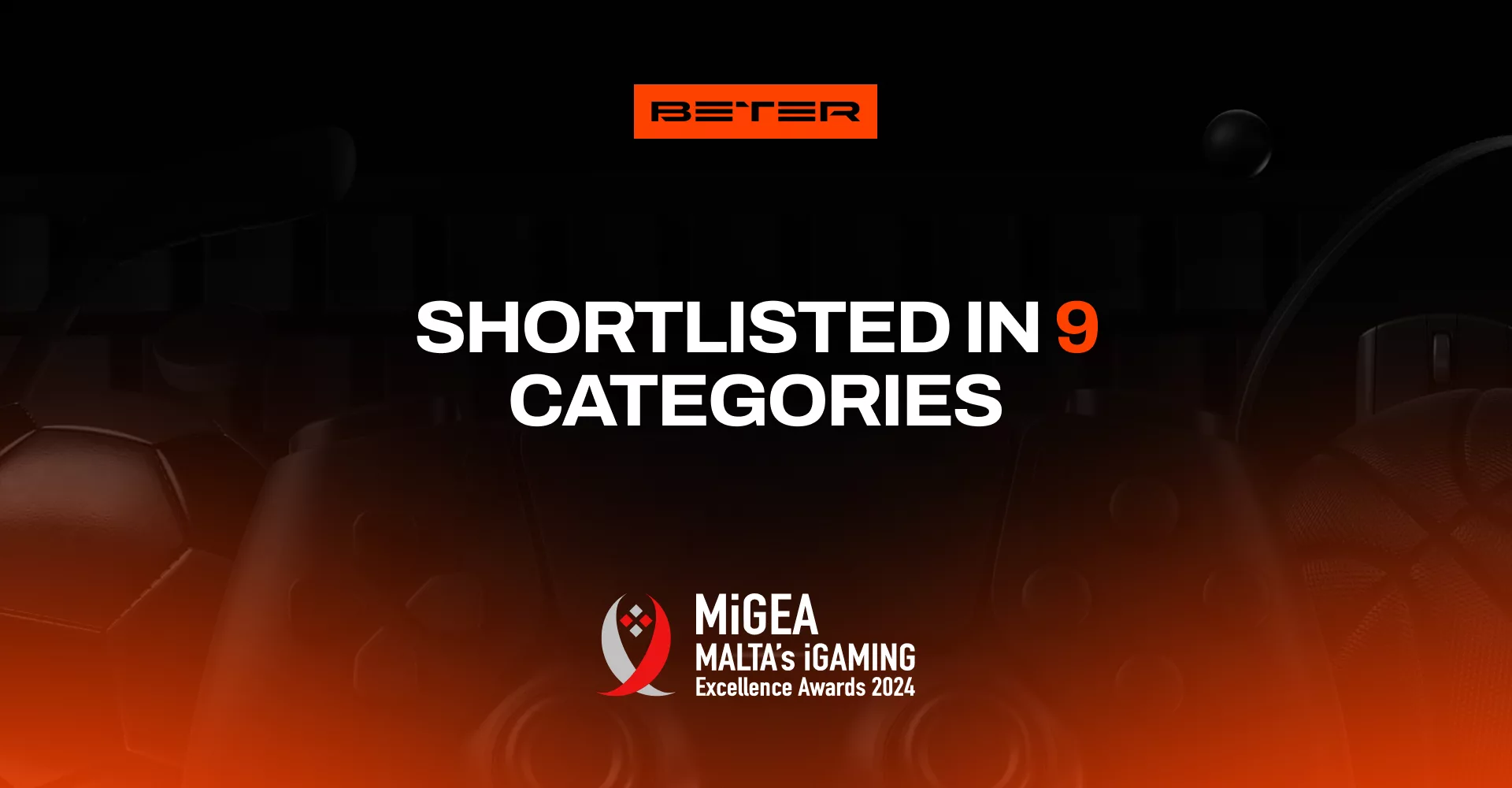 Shortlisted in 9 categories at Malta's IGaming Awards