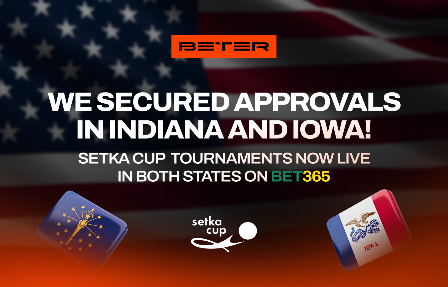 BETER secures approvals in Indiana and Iowa