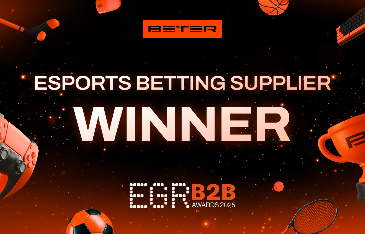 BETER Wins Esports Betting Supplier Award<br>at the EGR B2B Awards 2025