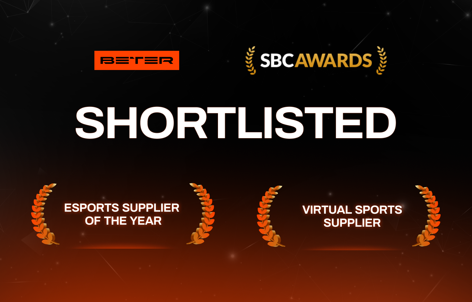 BETER has been shortlisted in 2 categories for the SBC Awards 2024!