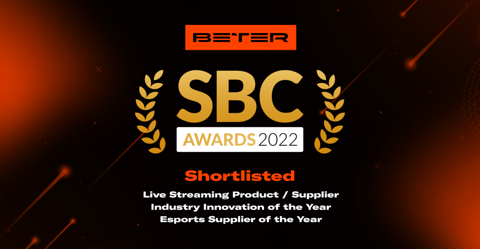 BETER Has Been Shortlisted for SBC Awards 2022