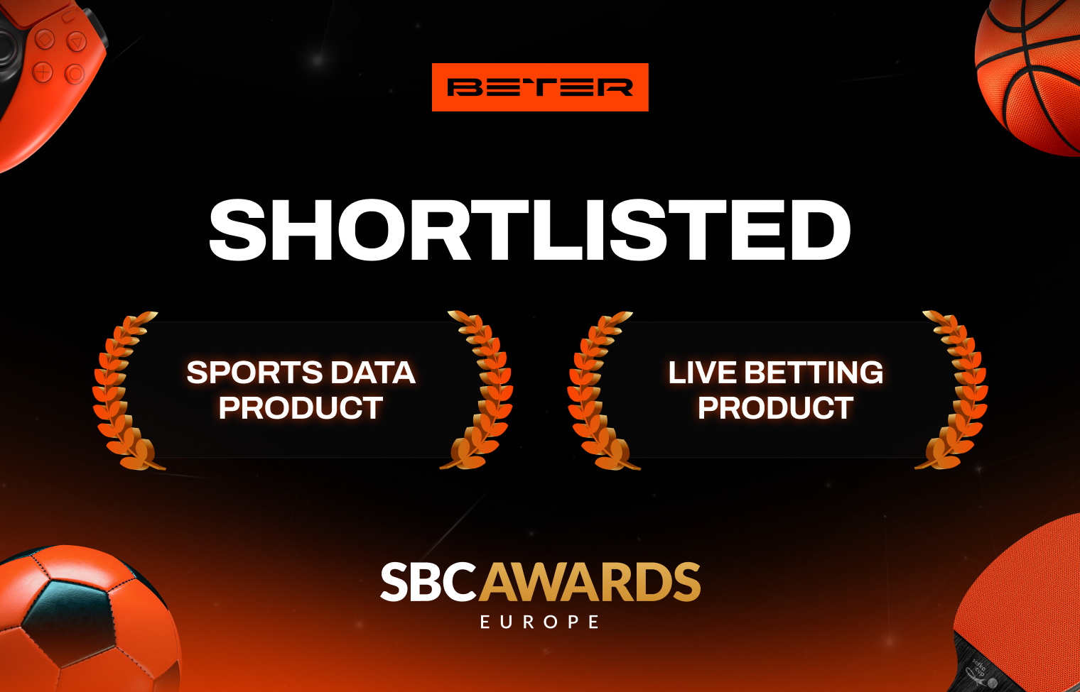 BETER shortlisted for two SBC Awards Europe 2026 categories