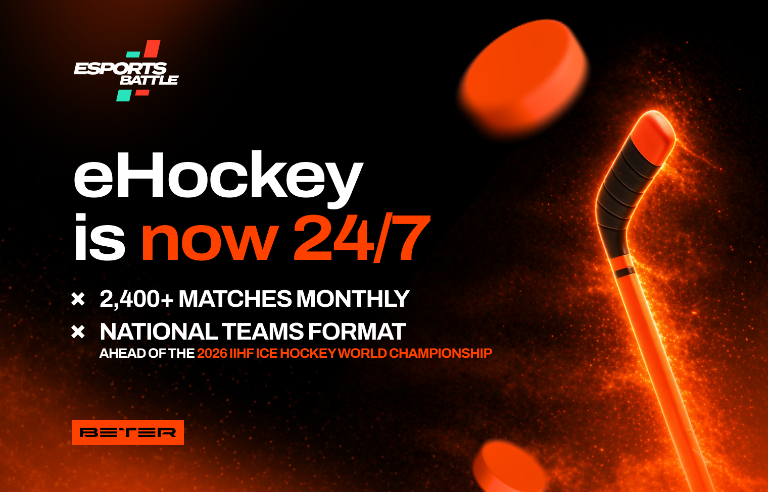 BETER ESportsBattle eHockey now available 24/7 with new National Teams format ahead of the 2026 IIHF Ice Hockey World Championship