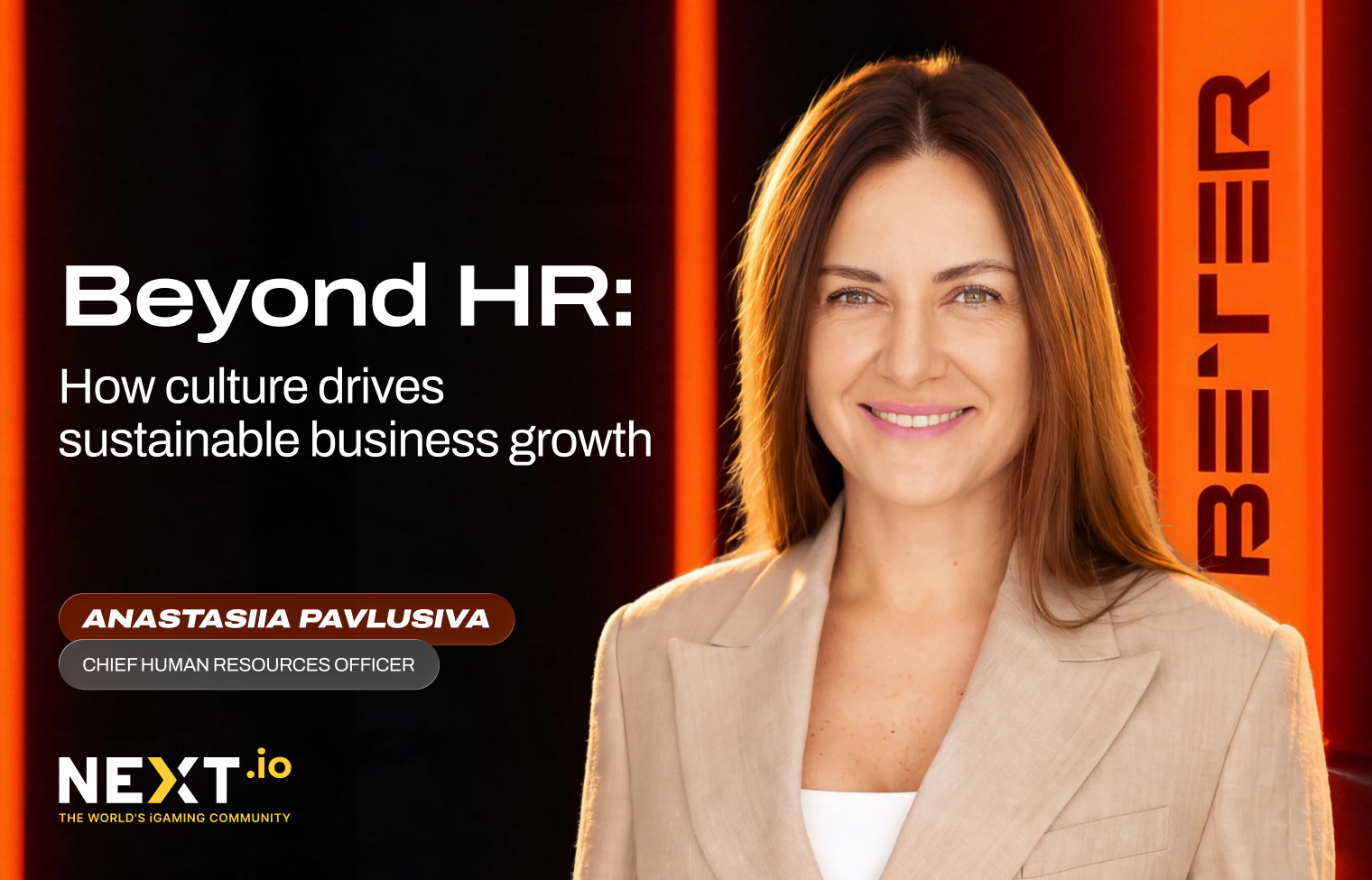 BETER CHRO Anastasiia Pavlusiva discusses leadership and company culture in iGaming